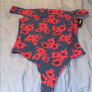 Floral Bodysuit with back opening